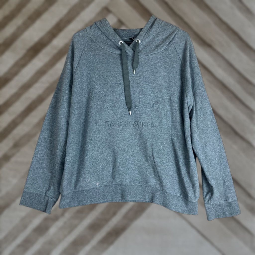 Ralph Lauren Lauren Ralph Lauren Womens Hoodie Gray Black Label Pullover Long Sleeve XL Large Size XLarge Hooded Sweater Casual Workwear Size XL / US 12-14 / IT 48-50 - 1 Thumbnail