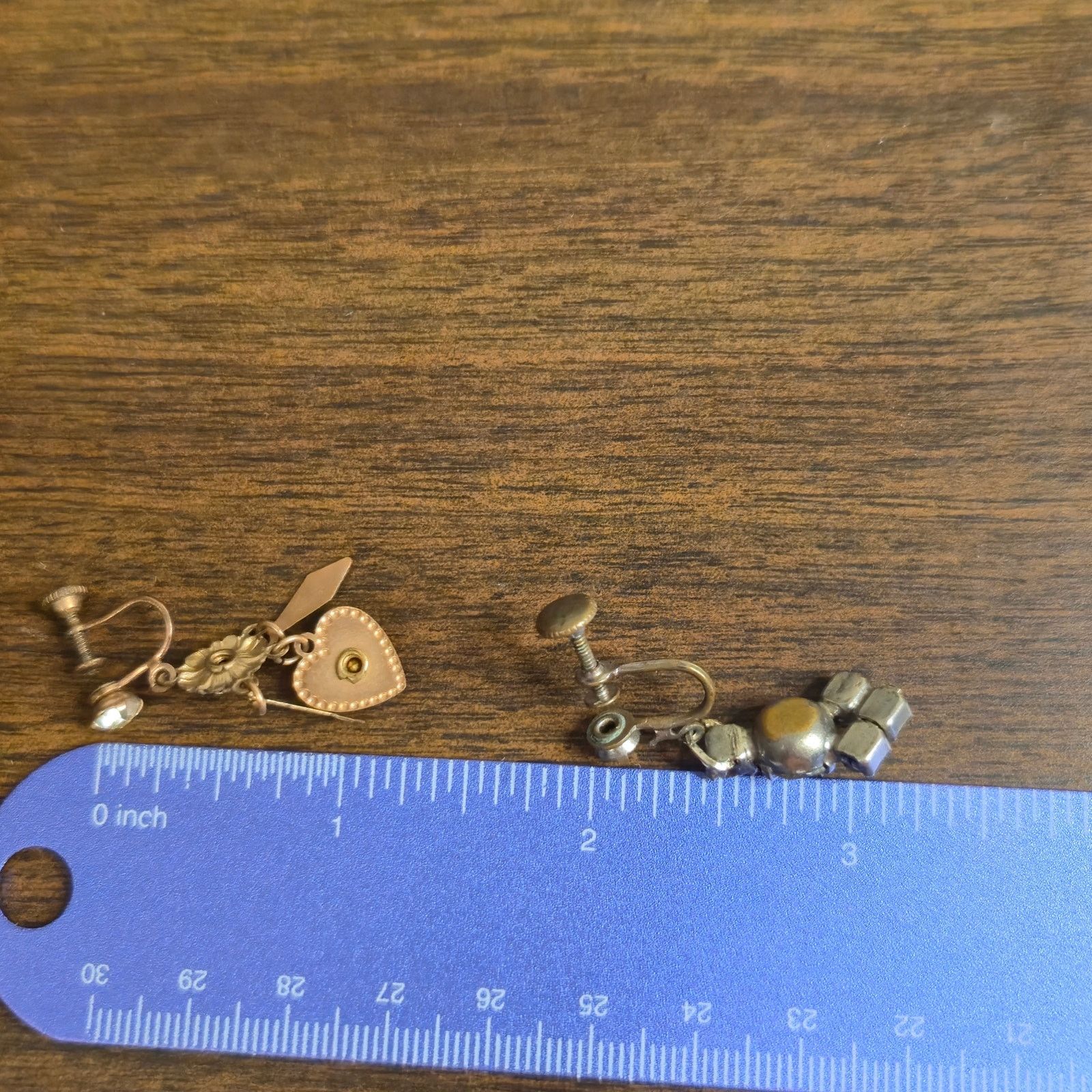 Vintage Vintage Rhinestone Dangle Earrings Screwback Estate Jewelry Size ONE SIZE - 8 Thumbnail