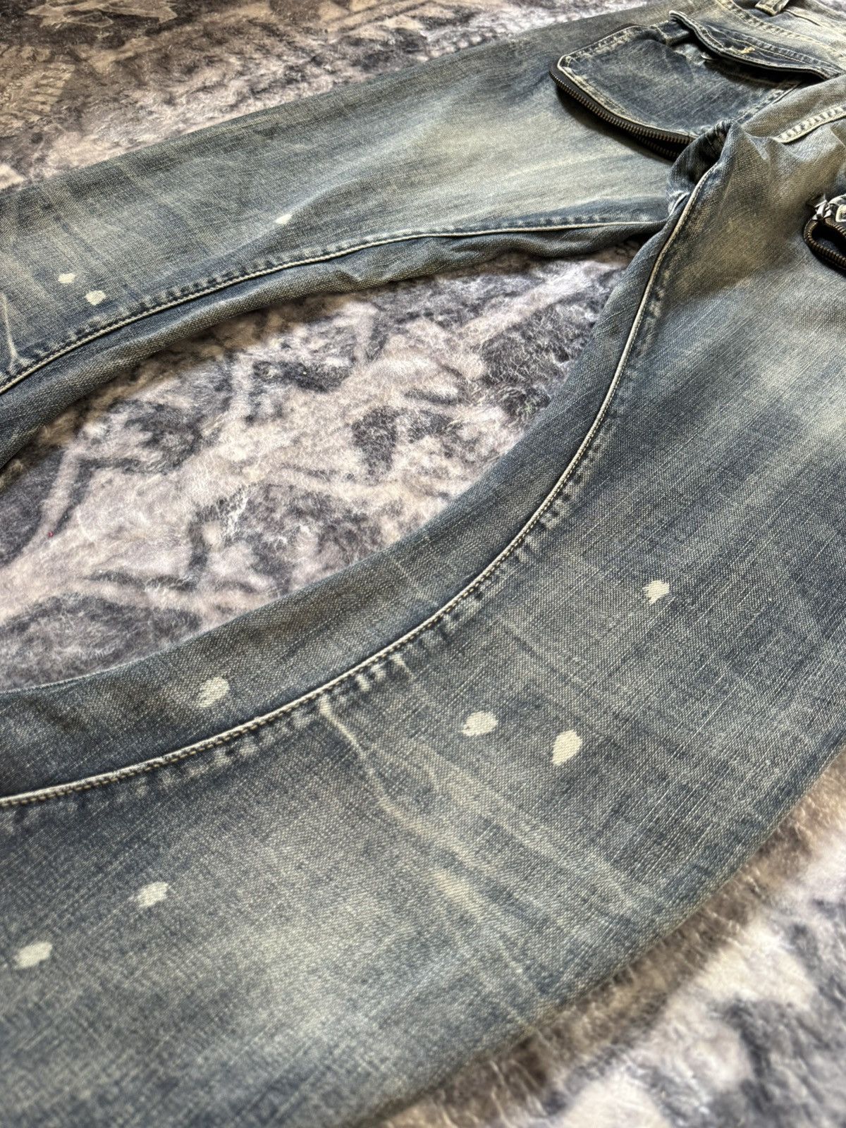 PPFM × The Smiths 2000s PPFM Japan Curve Leg Gun Pocket Jeans Size US 30 / EU 46 - 20 Thumbnail