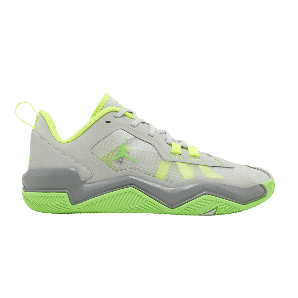 image of Jordan Brand One Take 4 Grey Green Strike Shoes, Men's (Size 9)
