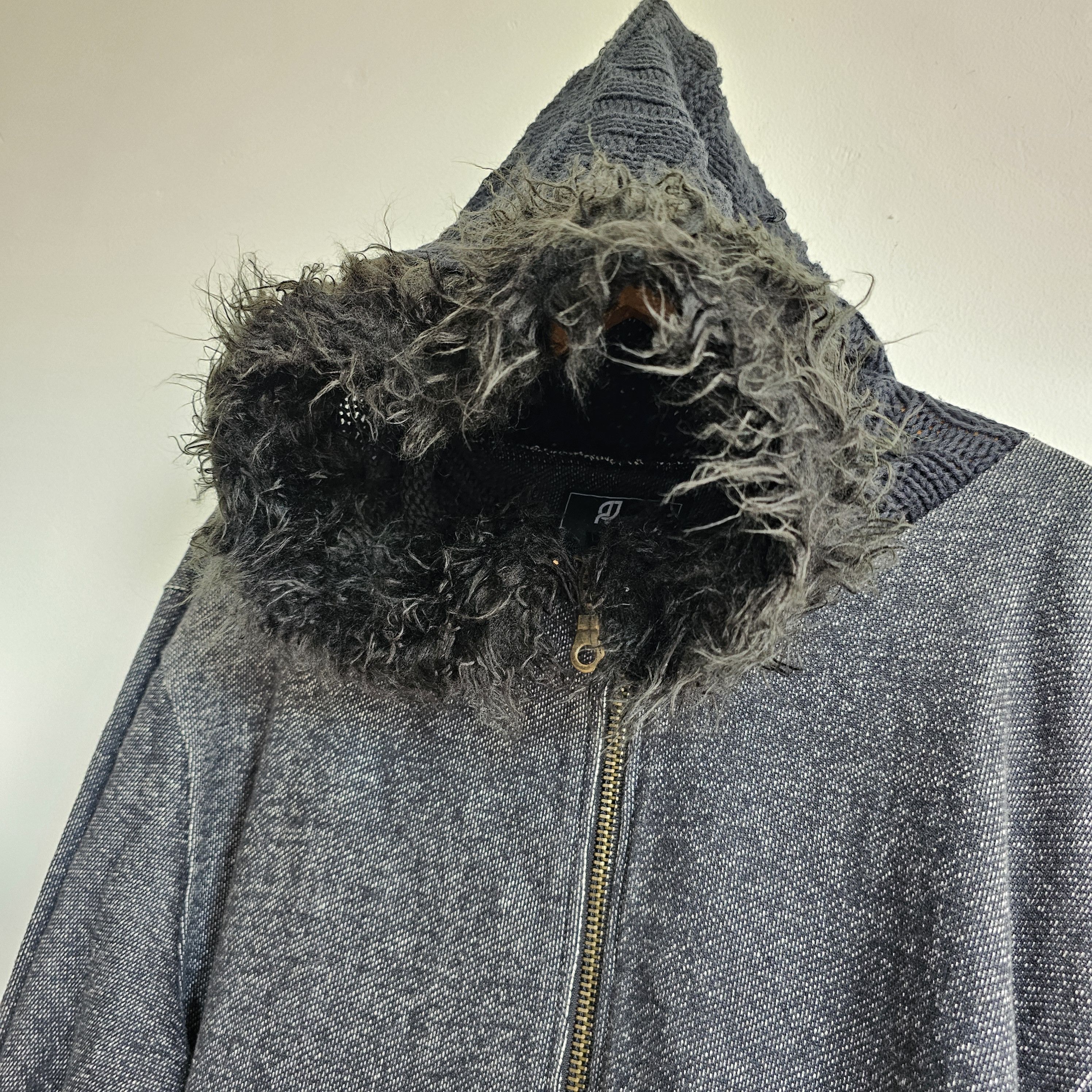 If Six Was Nine Fur Hoodie Hybrid Knit Revival Size US L / EU 52-54 / 3 - 6 Thumbnail