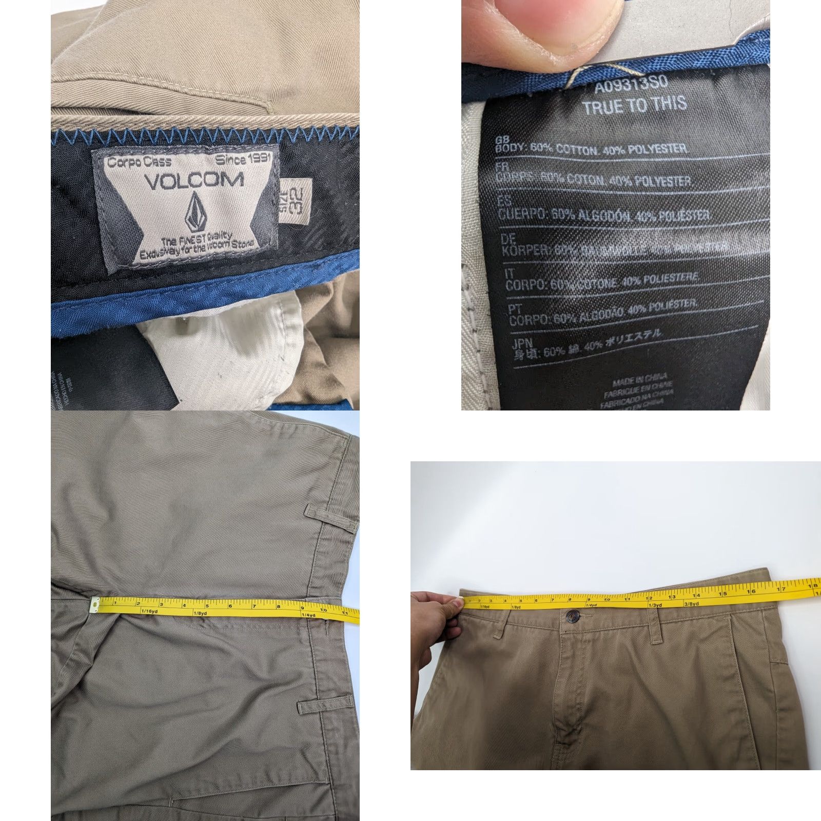 Volcom Volcom Khaki Chino Shorts Mens 34 Waist 10 Inseam Flat Front Cotton Blend Logo Zipper Pockets Casual Shirt? Size US 34 / EU 50 - 6 Thumbnail