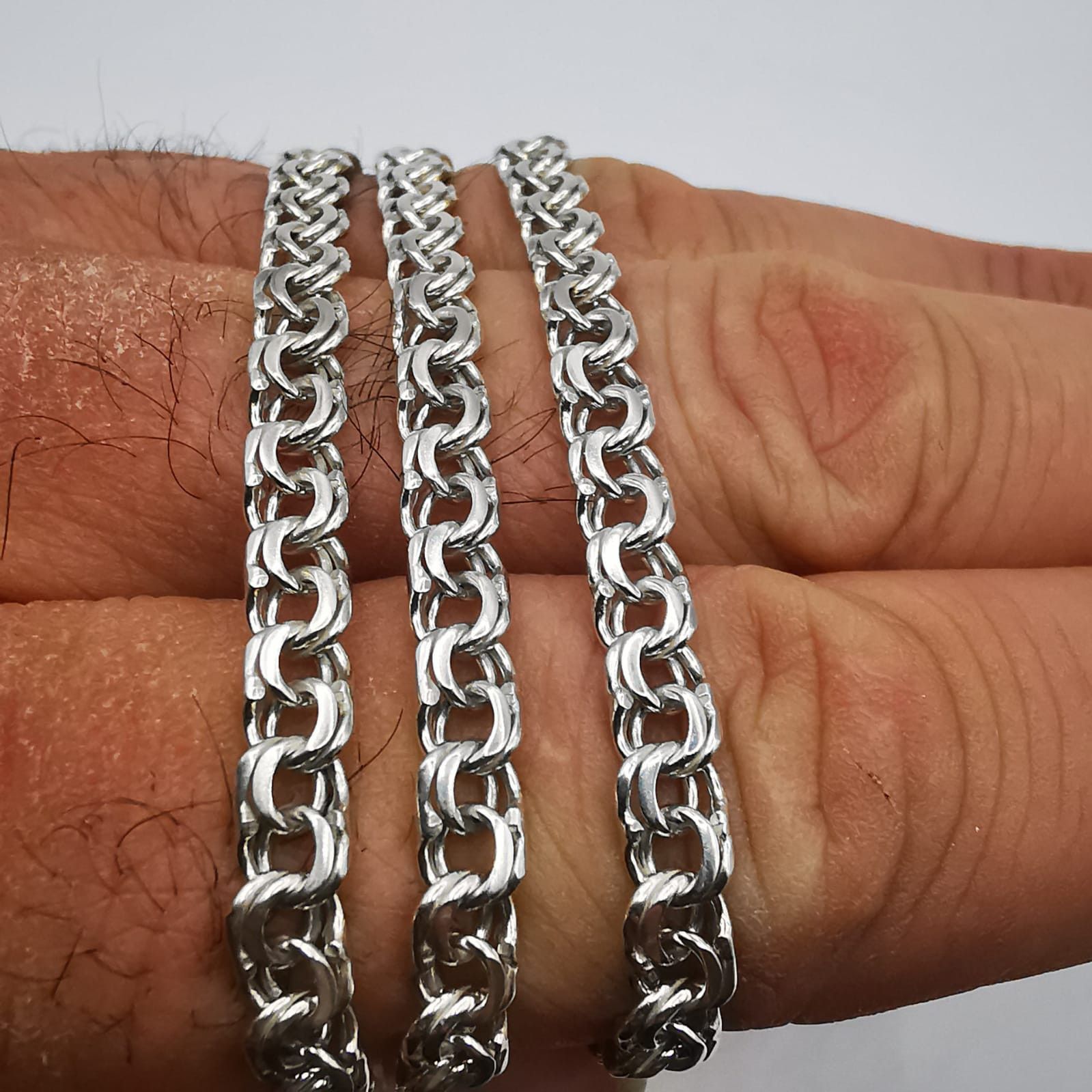 Sterling Silver Vintage Beautiful Jewelry Chain,925 Sterling Silver 18,83g Size ONE SIZE - 3 Thumbnail