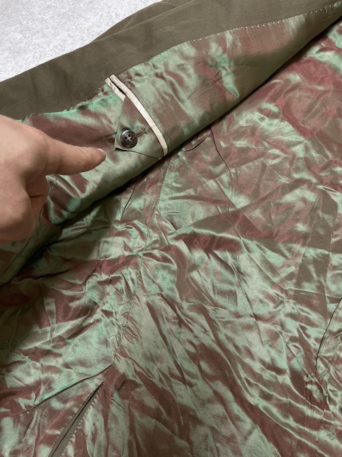 Burberry × Burberry Prorsum Khaki Y2K Burberry Blazer Jacket LGB Opium Style Size 50L - 13 Thumbnail