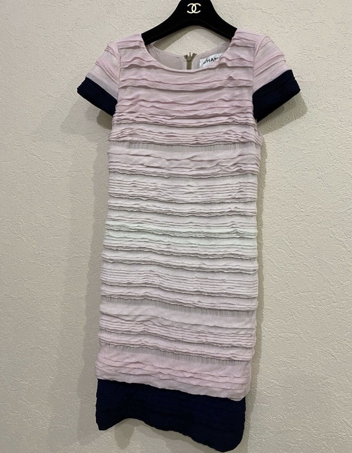 Chanel Chanel Pink white and blue multicoloured viscose dress Size XS / US 0-2 / IT 36-38 - 3 Thumbnail