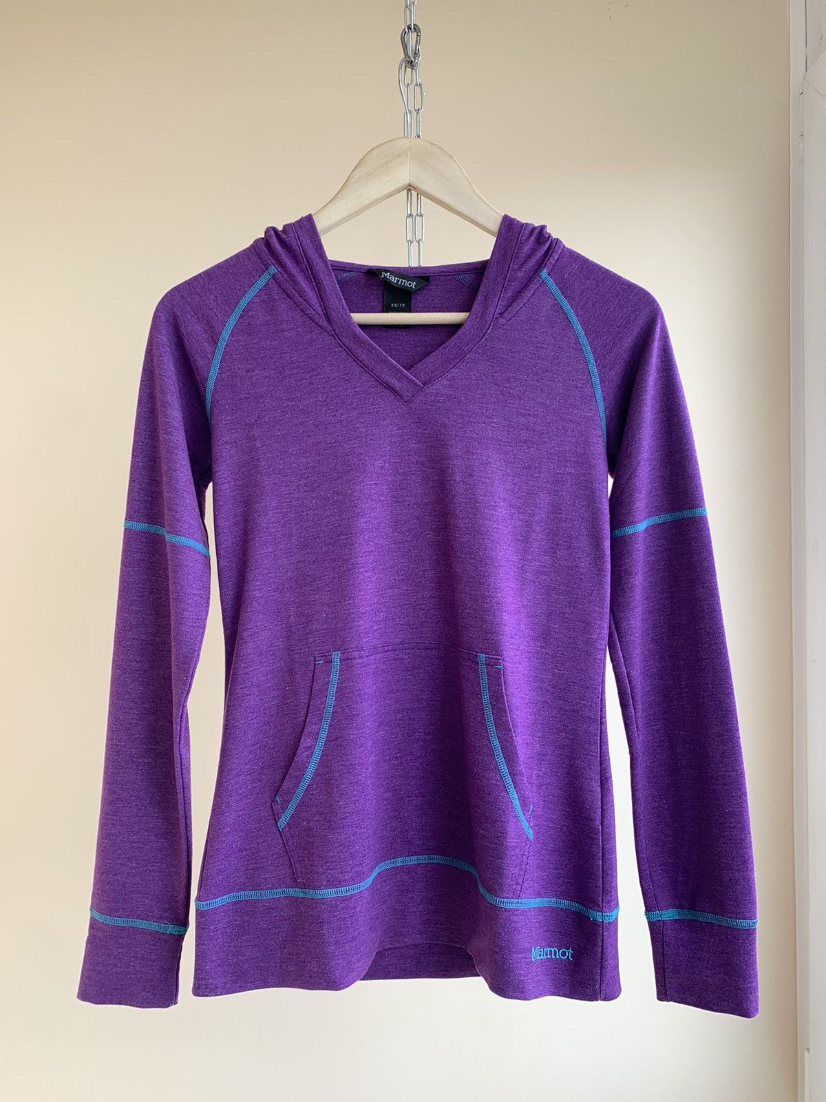 Marmot Marmot V-Neck Lightweight Polyester Tencel Hoodie Size XS / US 0-2 / IT 36-38 - 1 Thumbnail