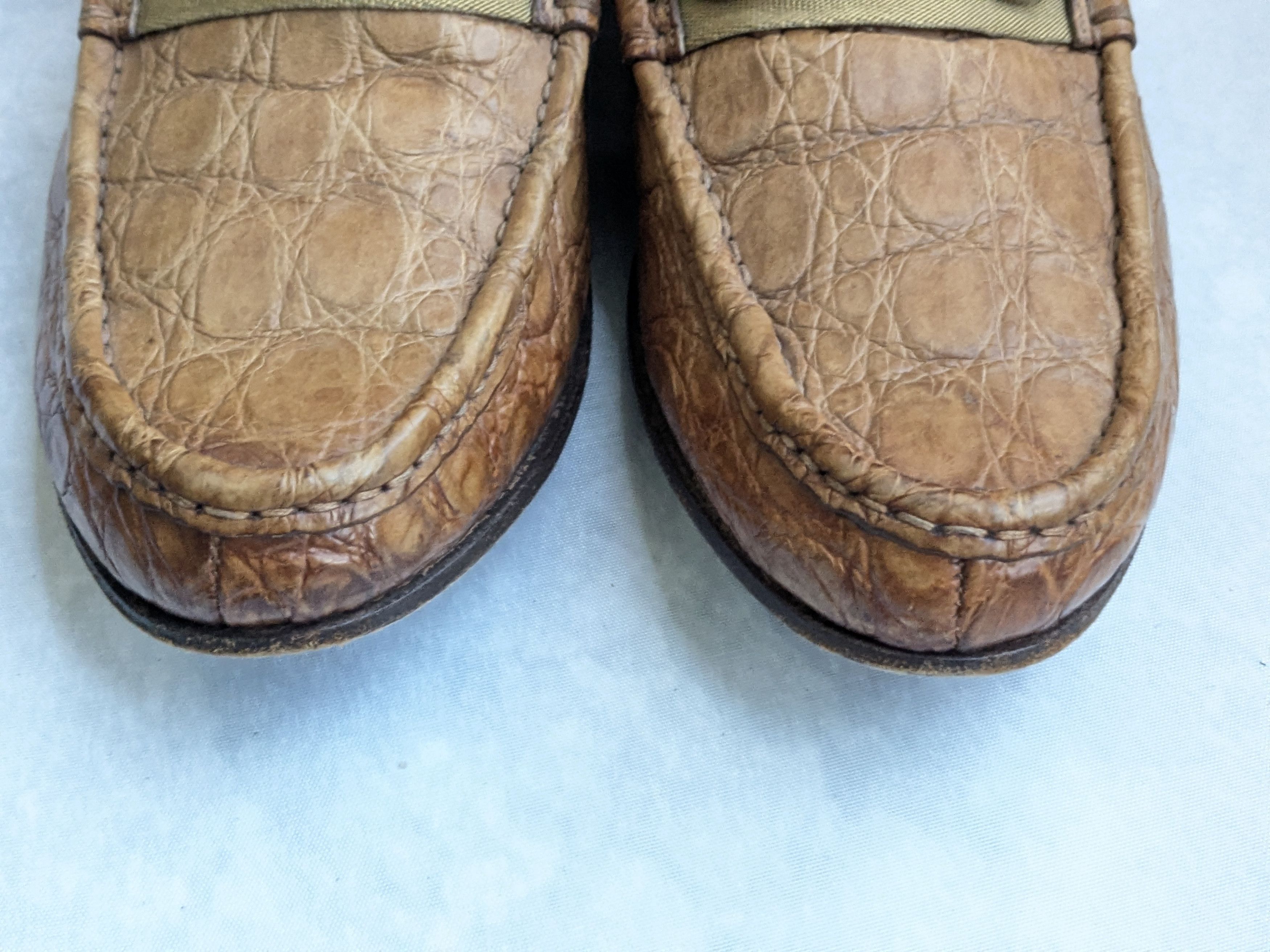 Gucci Gucci Horsebit Loafers Brown Crocodile Bamboo Size US 9 / EU 42 - 4 Thumbnail