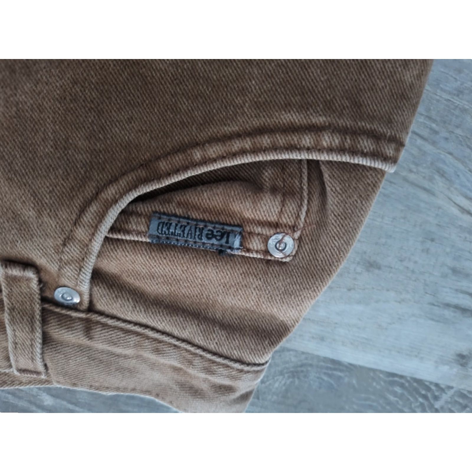 Lee VINTAGE Lee Women’s Jeans Tapered High Waisted 16 Brown Denim USA Riveted 5-Pocket Size 38" / US 16 / IT 52 - 4 Thumbnail
