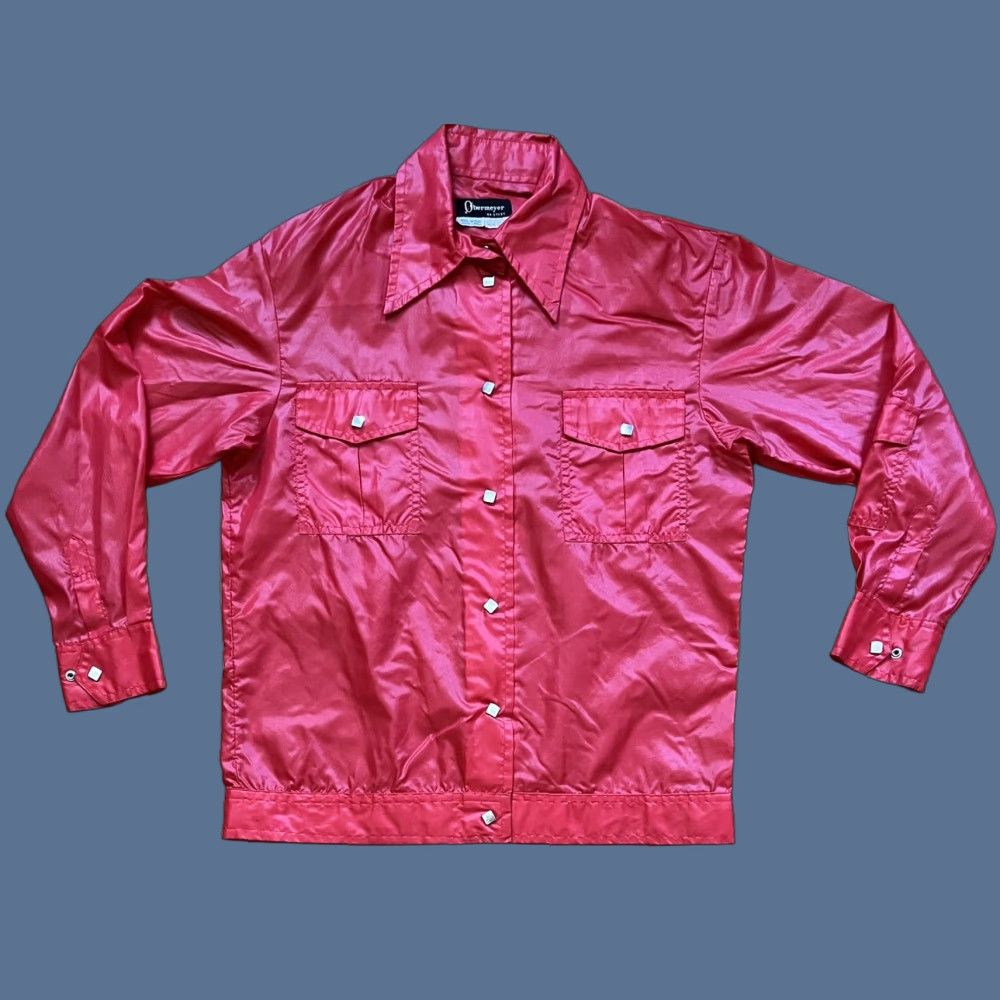 Obermeyer VINTAGE Obermeyer Rain Jacket Women's Large Red 90s Size L / US 10 / IT 46 - 1 Thumbnail