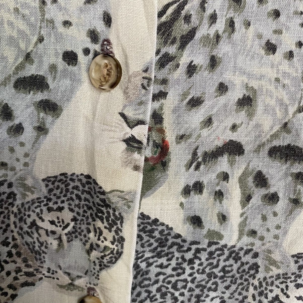 Vintage HOT STUFF Gray Safari Animal Print Shirt Size XL / US 12-14 / IT 48-50 - 3 Thumbnail