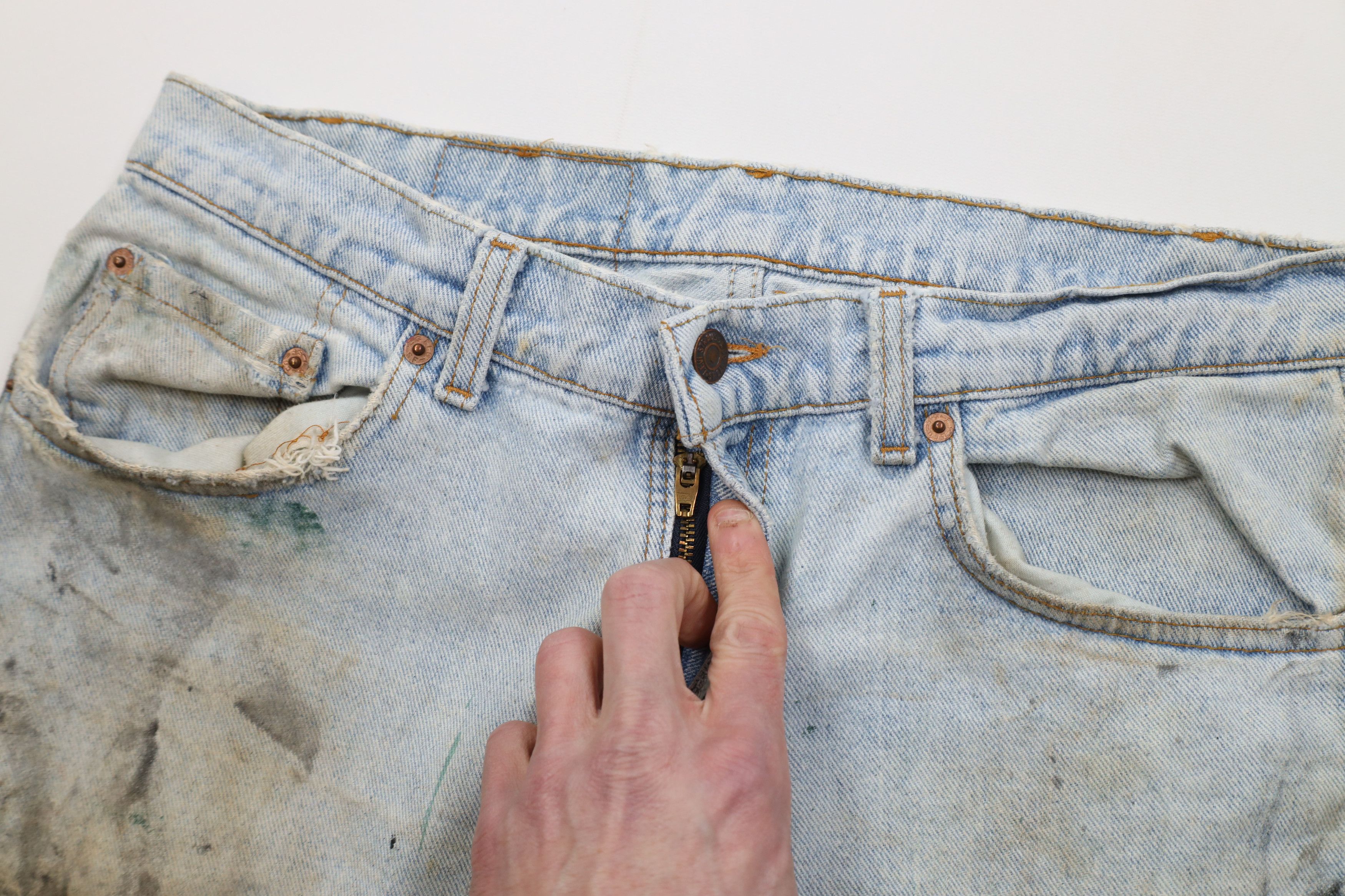 Levi's Vintage 90s Levis 554 Relaxed Fit Denim Jeans Blue USA Size US 34 / EU 50 - 9 Thumbnail