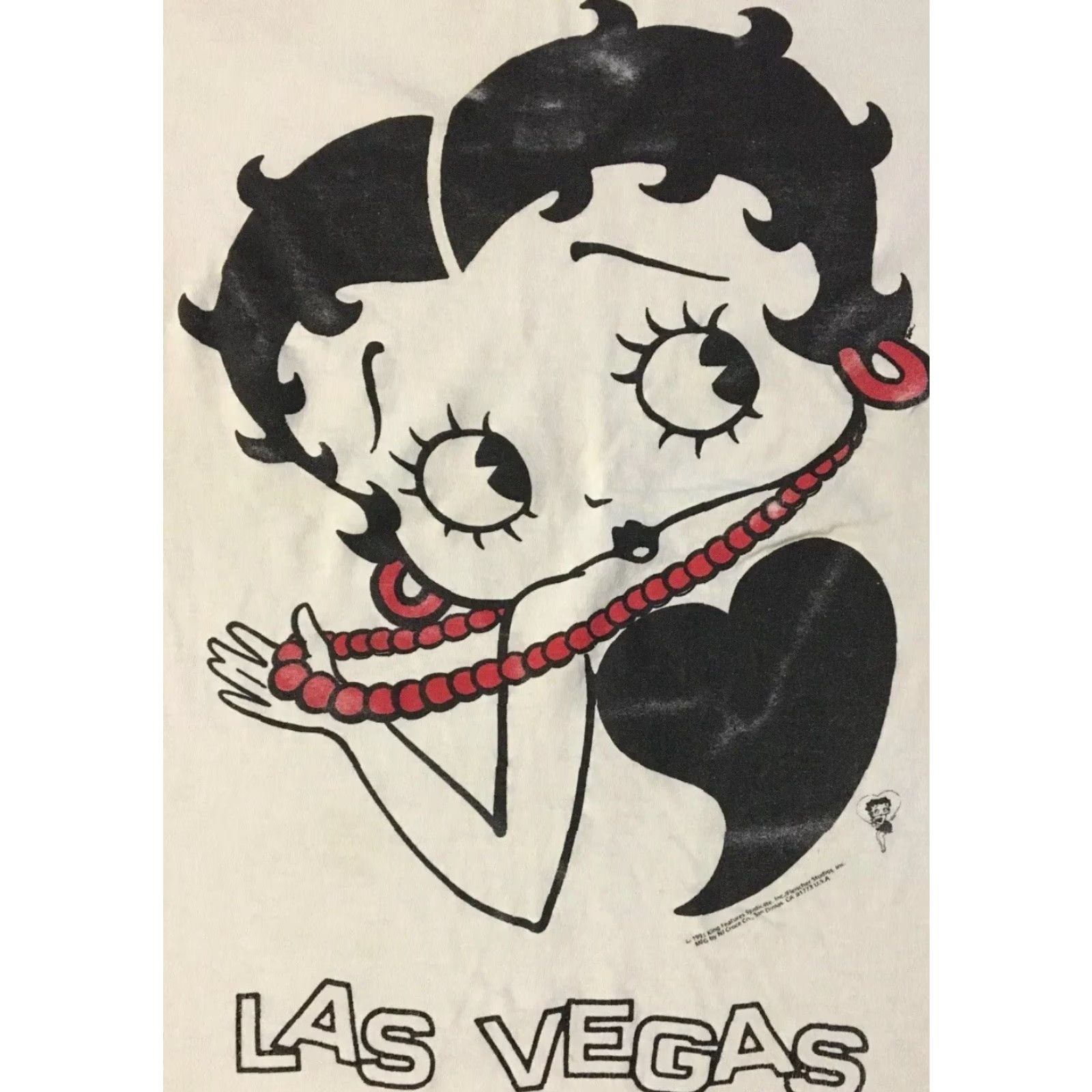 Vintage Vtg 90s Betty Boop Faded Las Vegas Shirt L Single Stitch Cartoon Funny TV Grunge Size US L / EU 52-54 / 3 - 2 Thumbnail