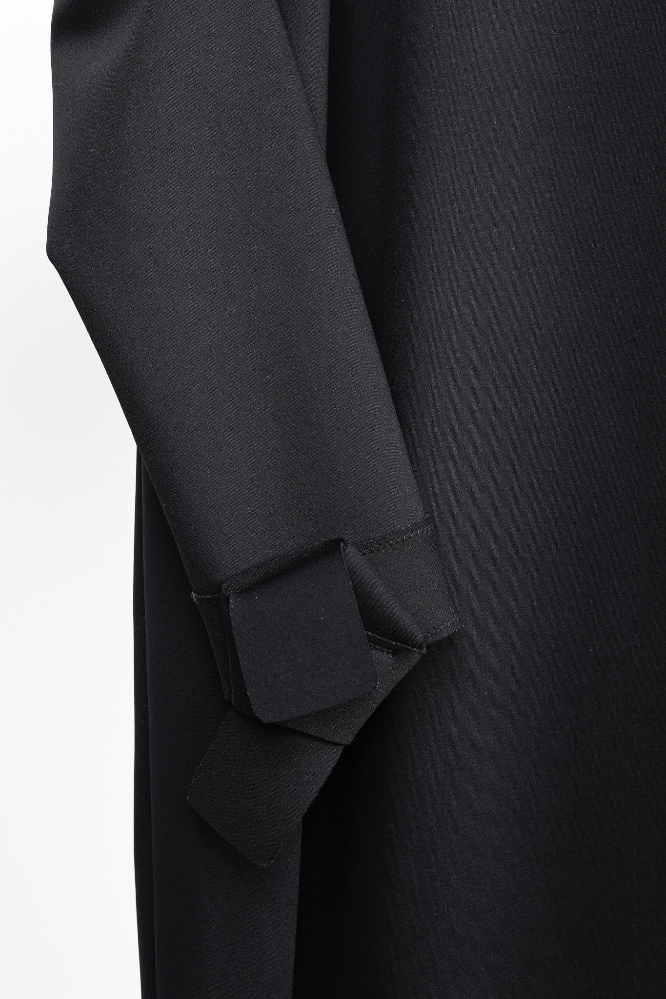 Marie Saint Pierre Marie Saint Pierre Black Banded Collar Polyamide Swing Dress Size XL / US 12-14 / IT 48-50 - 7 Thumbnail