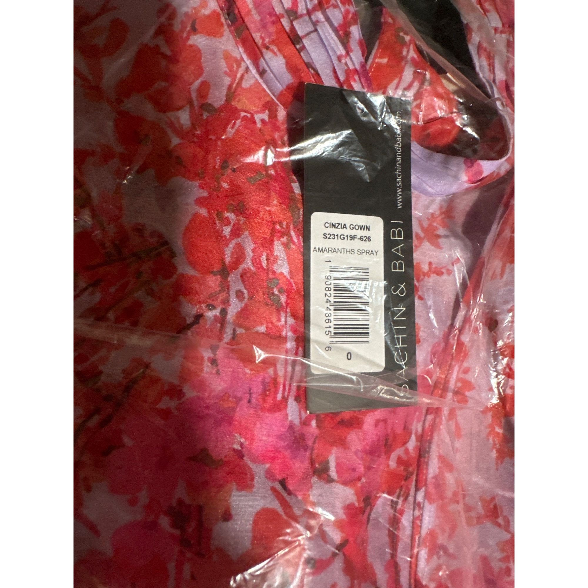 Sachin & Babi Sachin & Babi Cinzia Printed Organza Gown Amaranth Spray Ful Size XS / US 0-2 / IT 36-38 - 8 Thumbnail