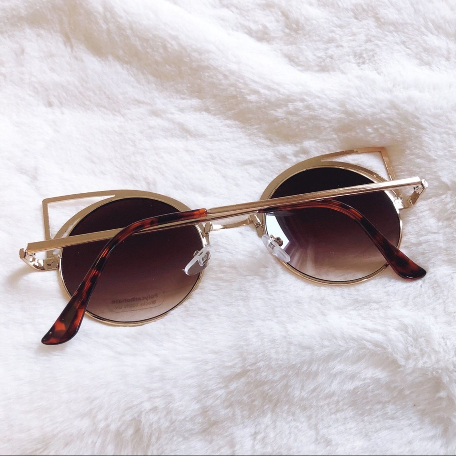 Other Mia Gold Cat Eye Retro Round Sunglasses Size ONE SIZE - 11 Thumbnail
