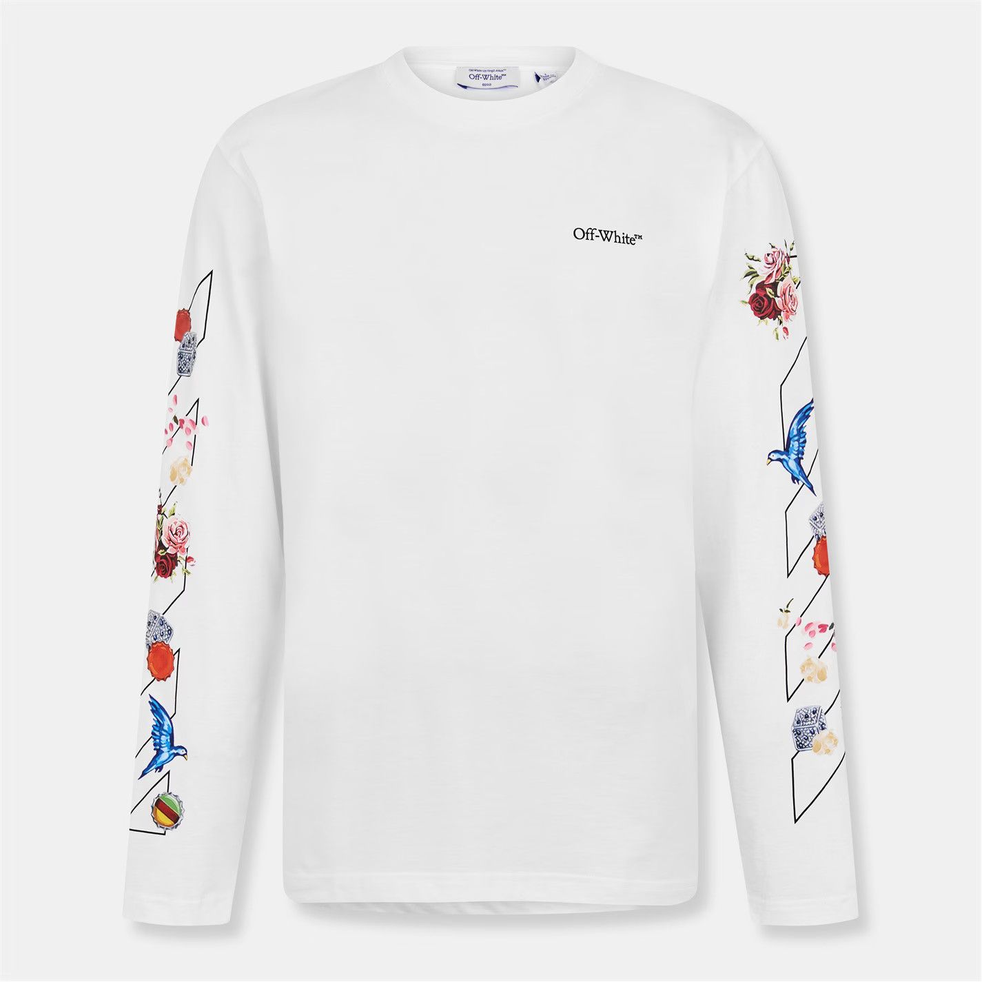 Off-White o1g2r1mq0226 Diag Skate T Long Sleeve T-Shirt In White Size US XL / EU 56 / 4 - 1 Thumbnail