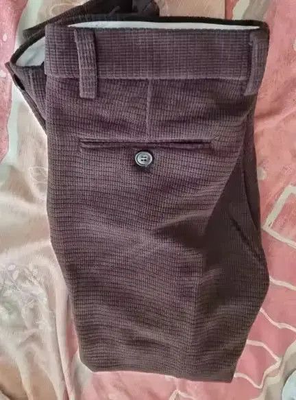 Japanese Brand Winter Corduroy Business Dress Pants Men Size US 31 - 2 Thumbnail