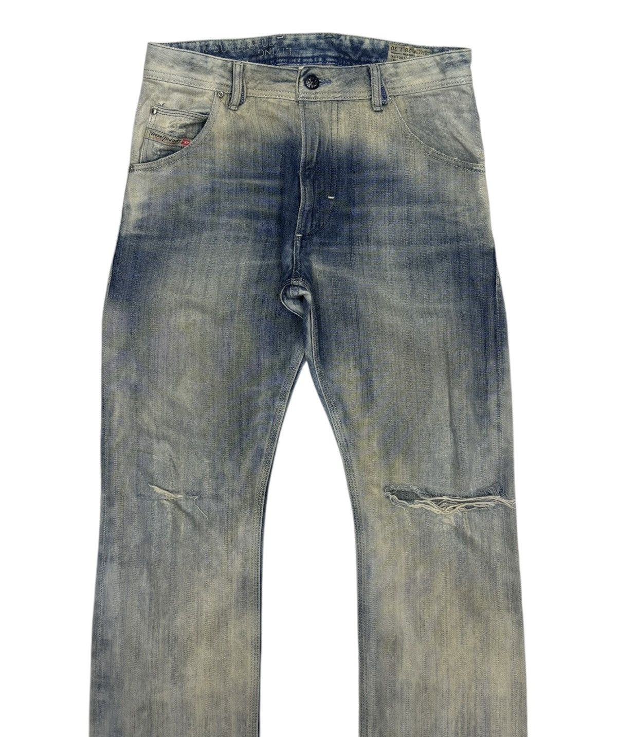 Diesel RARE VINTAGE DIESEL ACID WASH DESTROYED DENIM JEANS Size US 31 - 5 Thumbnail