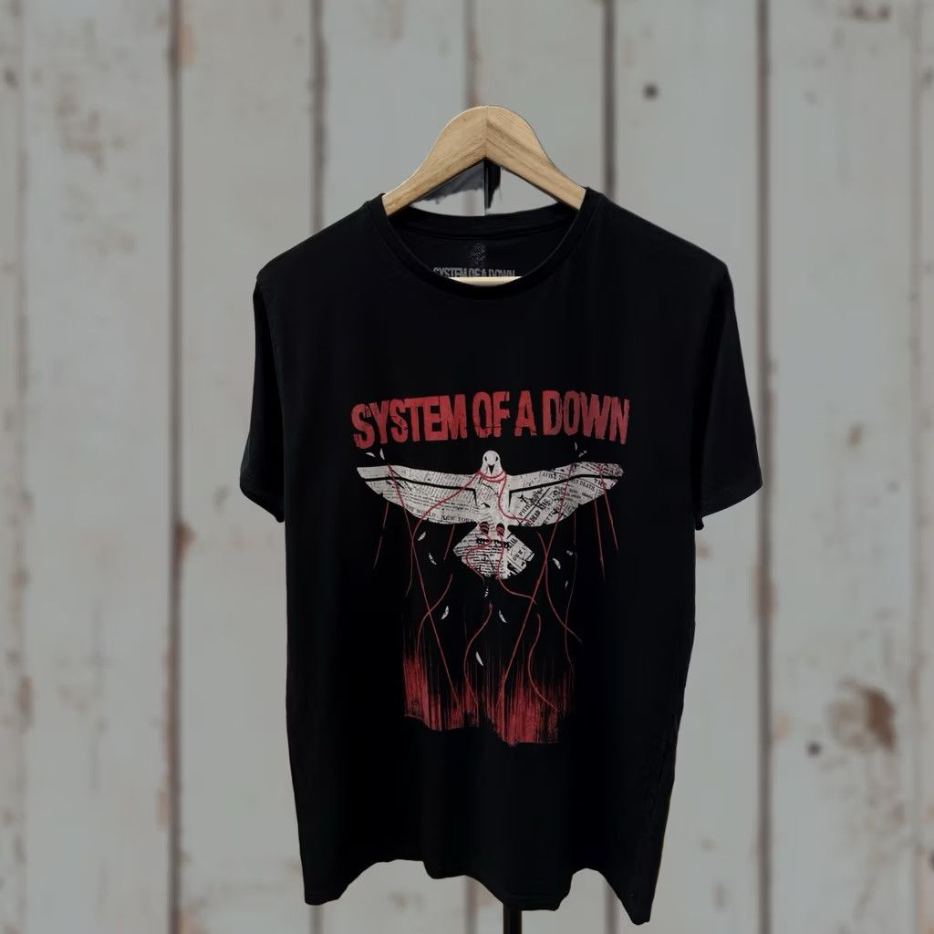Etro VINTAGE System Of A Down T-Shirt Retro Dove Overcome Black L Mens Size US L / EU 52-54 / 3 - 1 Thumbnail
