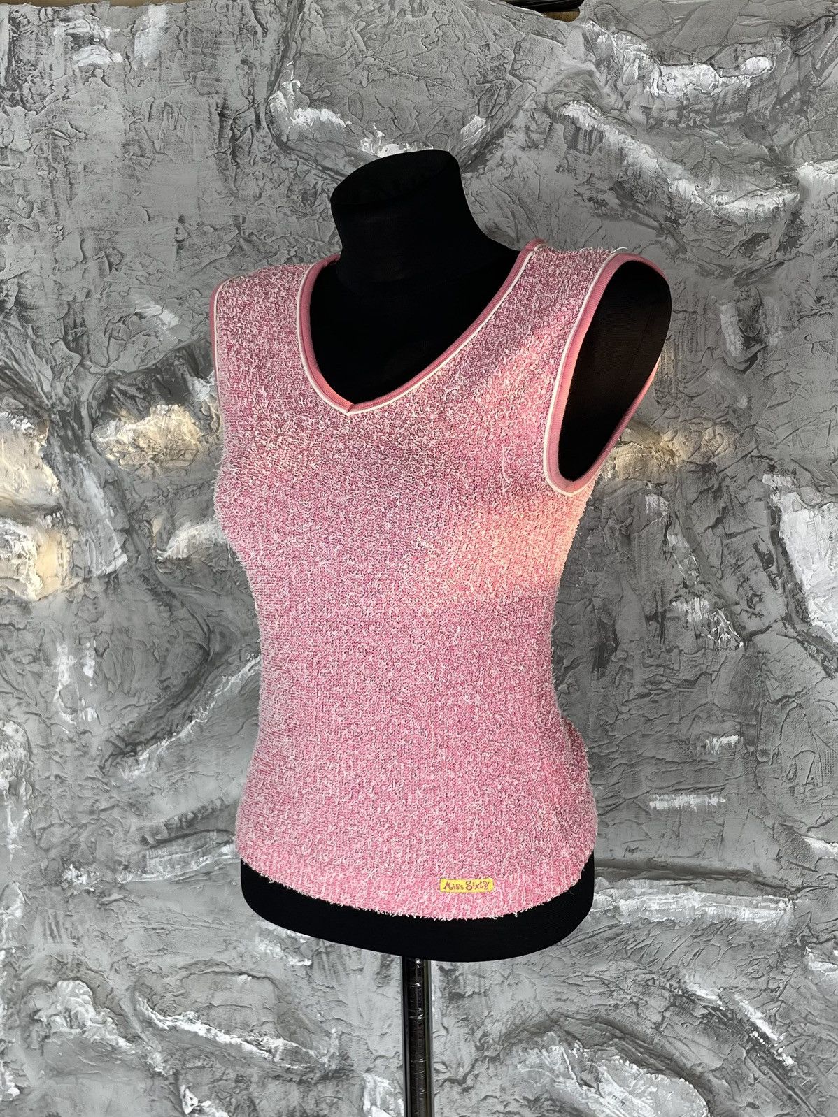 Miss Sixty Vintage Miss Sixty Y2K Fluffy Pink Tank Top Grunge 2000s Vib Size S / US 4 / IT 40 - 1 Thumbnail