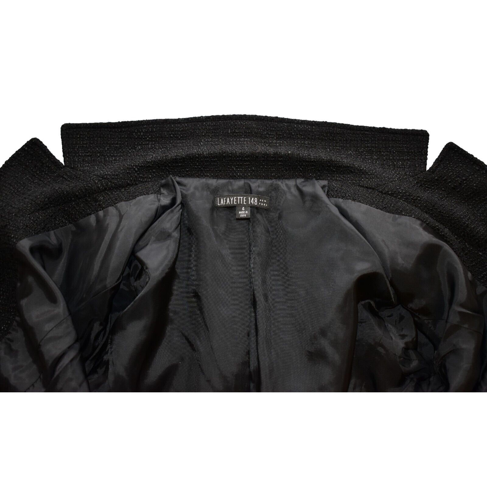 Lafayette 148 LAFAYETTE 148 Black Viscose Blend Tweed Button Jacket Sz 4 Size S / US 4 / IT 40 - 4 Thumbnail