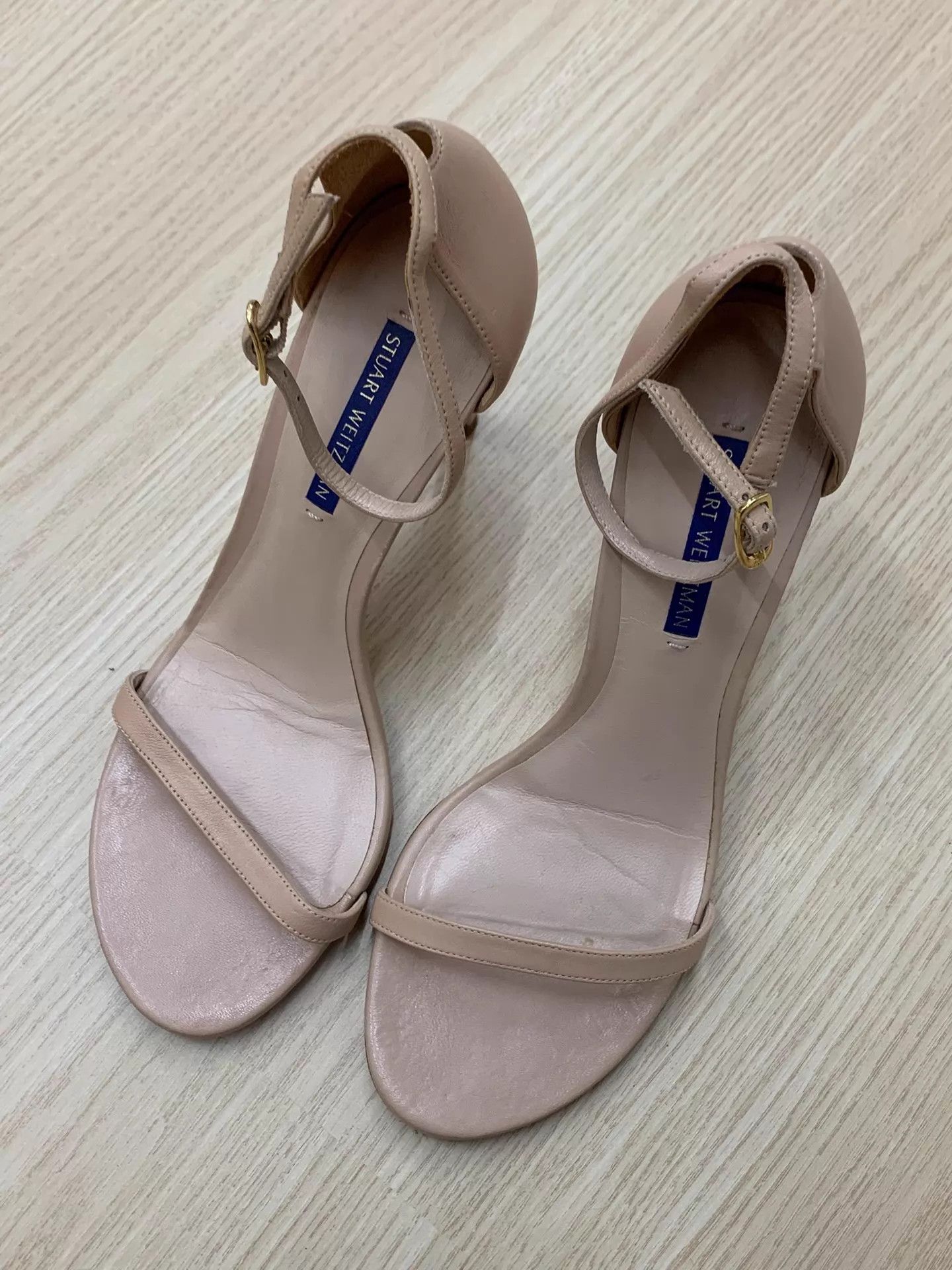 Stuart Weitzman Stuart Weitzman Women's Milk Tea One-Strap Heels 39 New Size US 8.5 / IT 38.5 - 1 Thumbnail