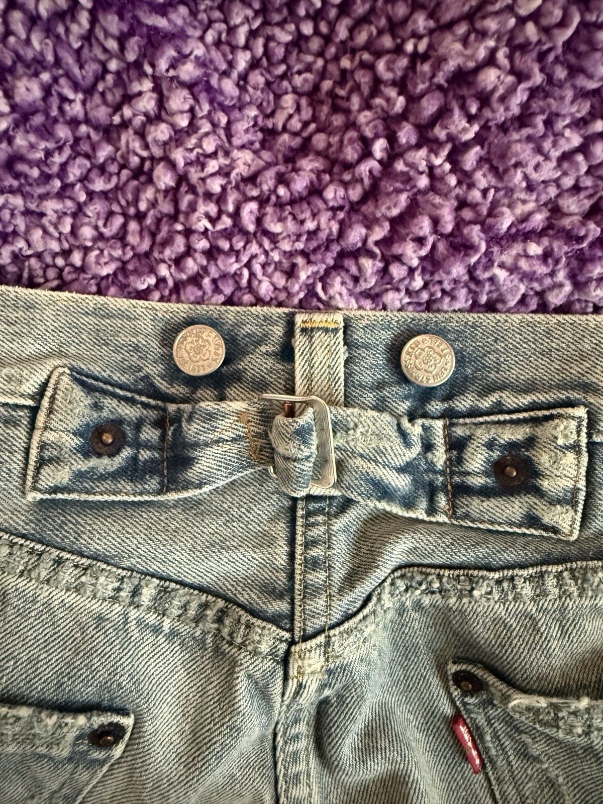 Kenzo × Levi's 501 1933 Distressed Jeans Stone BI Dirty Blue Denim Size 26 Size US 26 / EU 42 - 6 Thumbnail