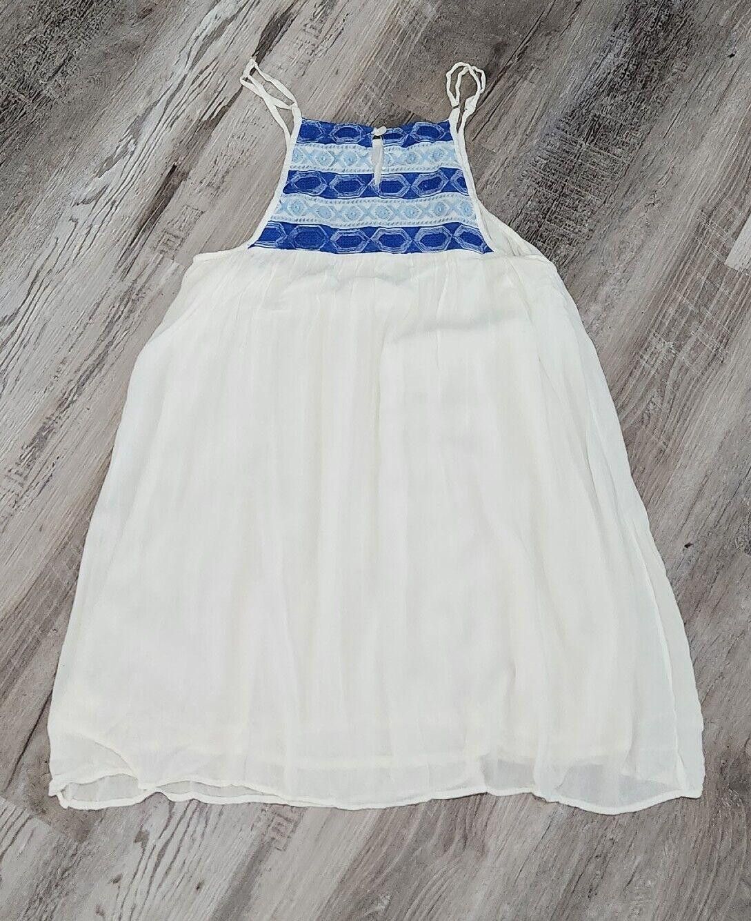 Designer Earthbound Trading Dress Extra Large White Embroidered Size XL / US 12-14 / IT 48-50 - 3 Thumbnail