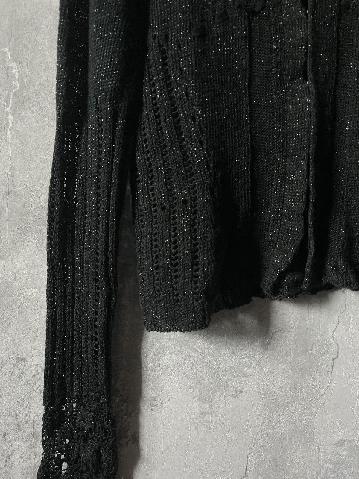 Dries Van Noten Dries Van Noten openwork sweater grey black Size S / US 4 / IT 40 - 3 Thumbnail