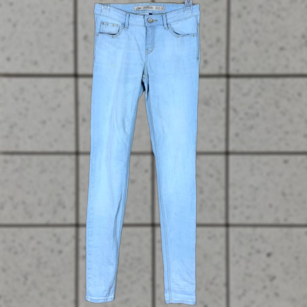 Zara Zara Trafaluc Womens Slim Denim Jeans Pockets Casual Pants Light Blue 02 Size 2 Regular Blue Jeans Womens Skinny Pants Size 26" / US 2 / IT 38 - 1 Thumbnail