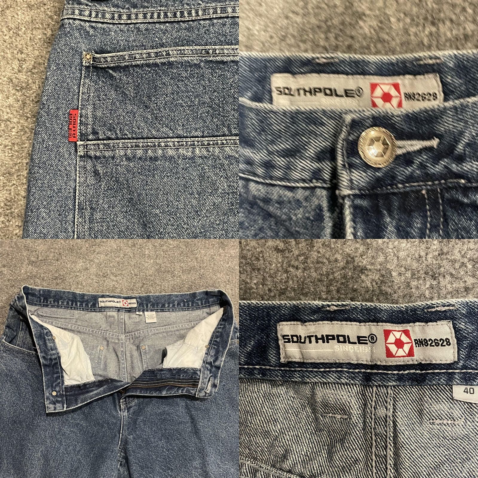 Southpole VINTAGE Southpole Authentic Collection Jeans Mens 40x32 High Rise Tapered Leg Denim Blue 5-Pocket Mens Boys? Size US 40 / EU 56 - 8 Thumbnail