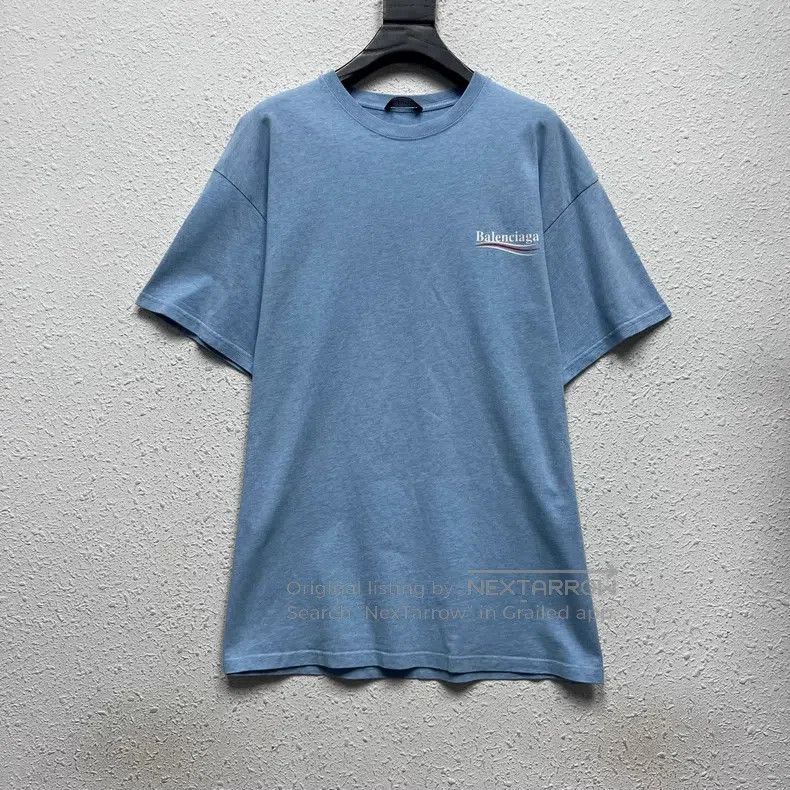 Balenciaga Balenciaga Cola waves smog blue short sleeves Size US M / EU 48-50 / 2 - 1 Thumbnail