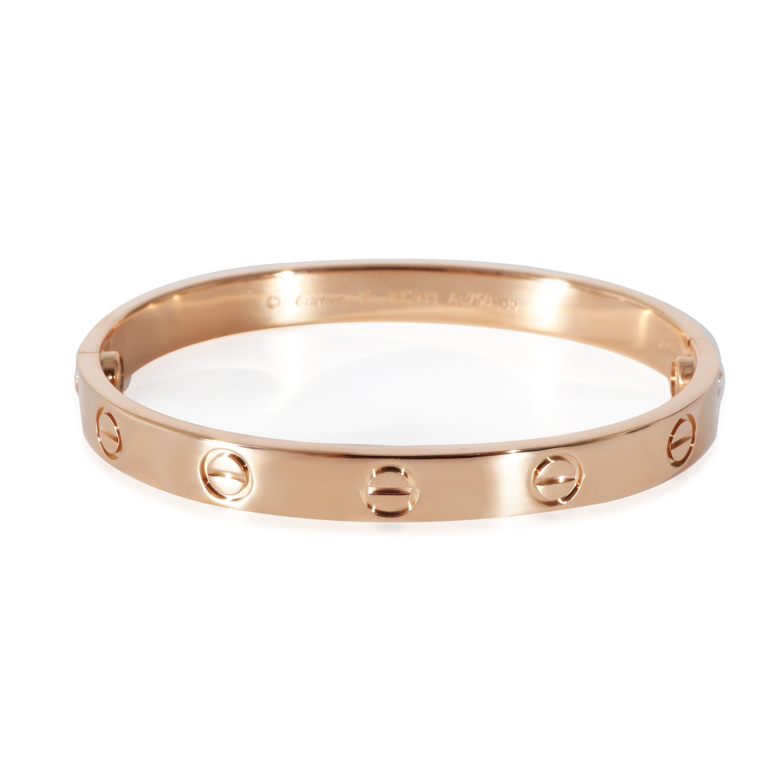 image of Cartier Love Bracelet In 18K Rose Gold, Size 15, Women's