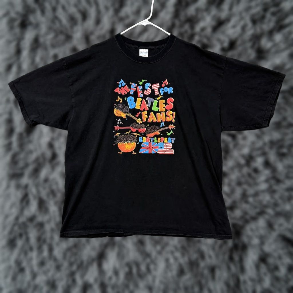 Gildan VINTAGE Gildan 2XL The Fest For Beatles Fans Beatlefest T-Shirt Men Black Graphic Print Size US XXL / EU 58 / 5 - 1 Thumbnail