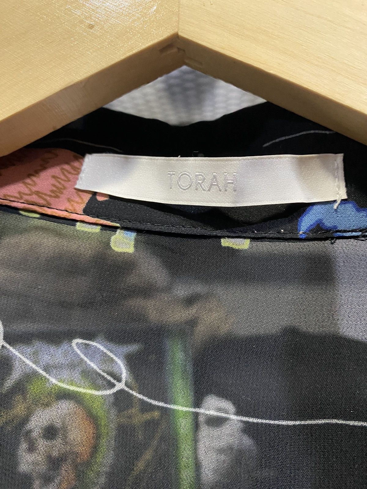 Japanese Brand Torah Goat Art Print Top Transparent Sheer Blouse All Over Size M / US 6-8 / IT 42-44 - 7 Thumbnail