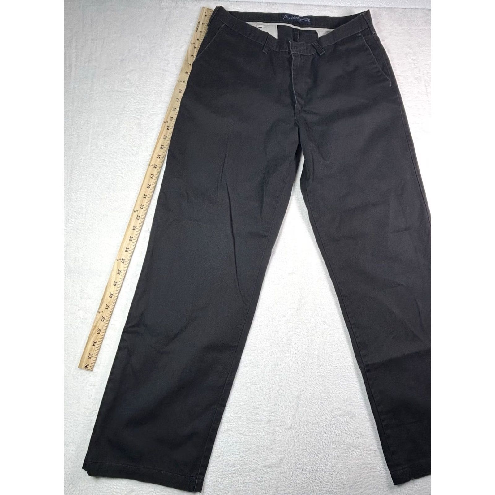 Wrangler Wrangler George Strait Cowboy Cut Collection Black Pants 35x32 Mens Regular Jeans Cotton Denim Flat Front Zip Pocket Size US 35 - 4 Thumbnail