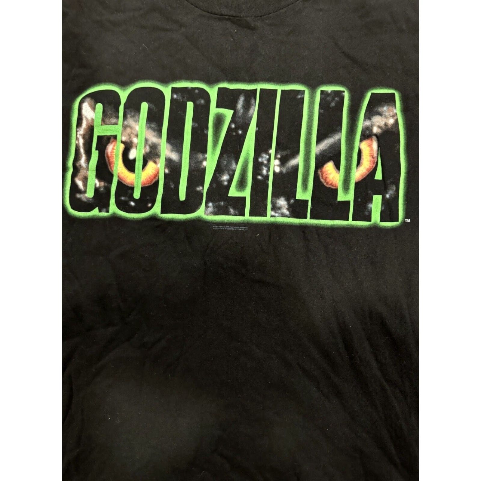 Vintage VINTAGE Cronies Godzilla Shirt XL Short Sleeve Men Made In USA 90s PROMO No Tags Black T-Shirt Size US XL / EU 56 / 4 - 4 Thumbnail