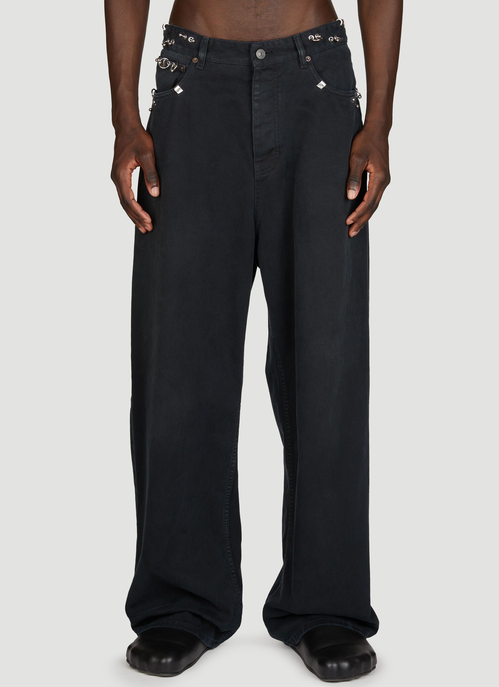 Balenciaga Pierced Baggy Jeans Pants in black Size US 28 / EU 44 - 1 Thumbnail