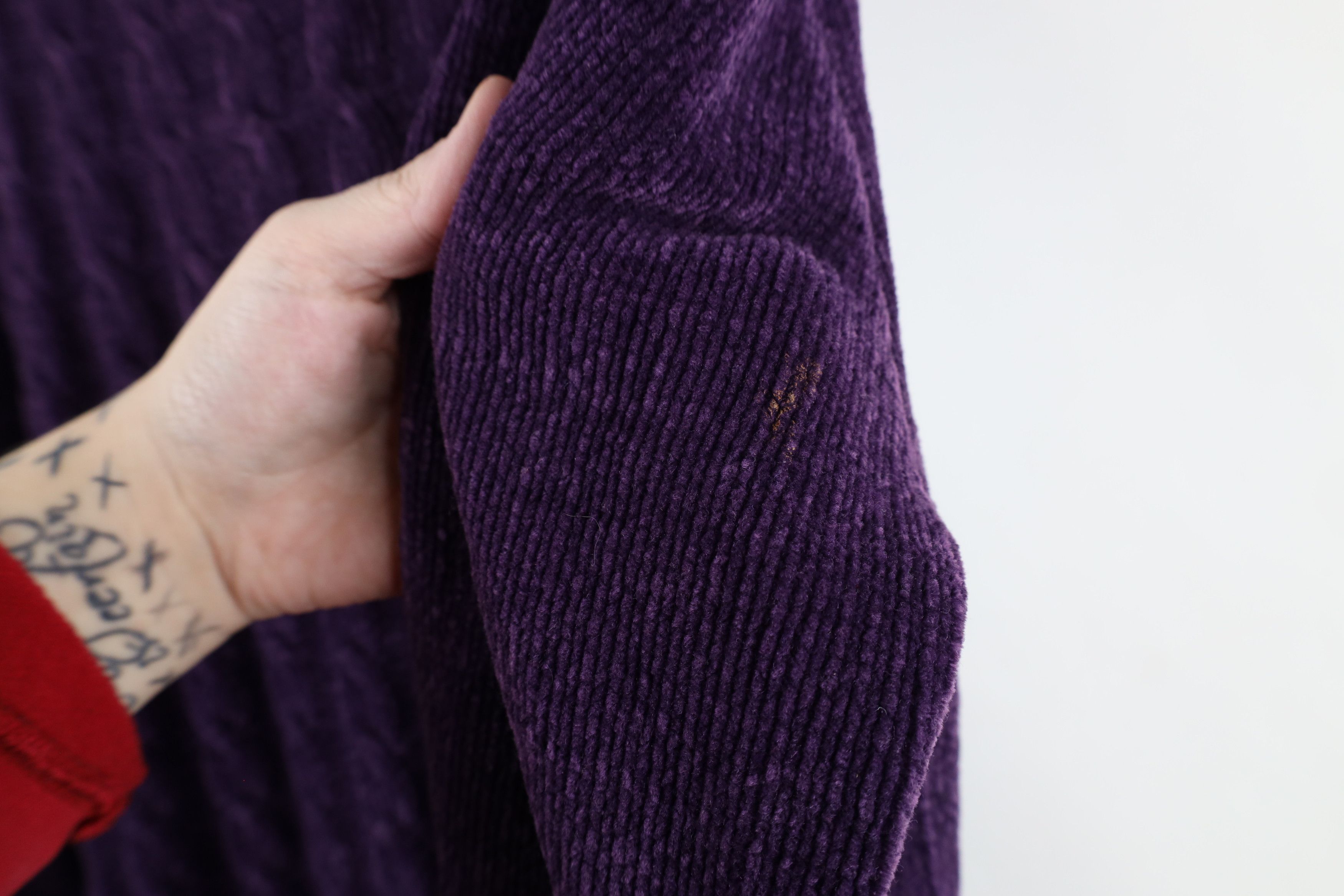 Vintage Vintage 90s Streetwear Chenille Cable Knit Fleece Sweater Size M / US 6-8 / IT 42-44 - 7 Thumbnail