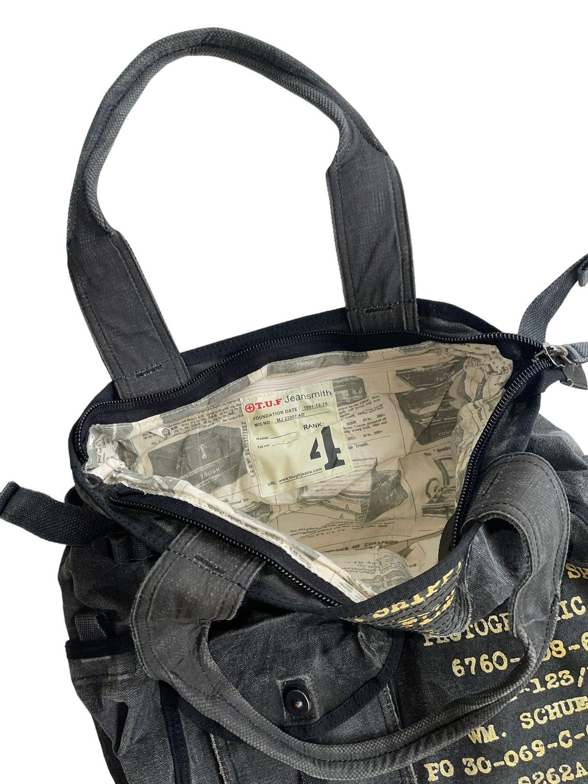 Japanese Brand Vintage Tough Jeansmith Military Tote Bag Size ONE SIZE - 8 Thumbnail