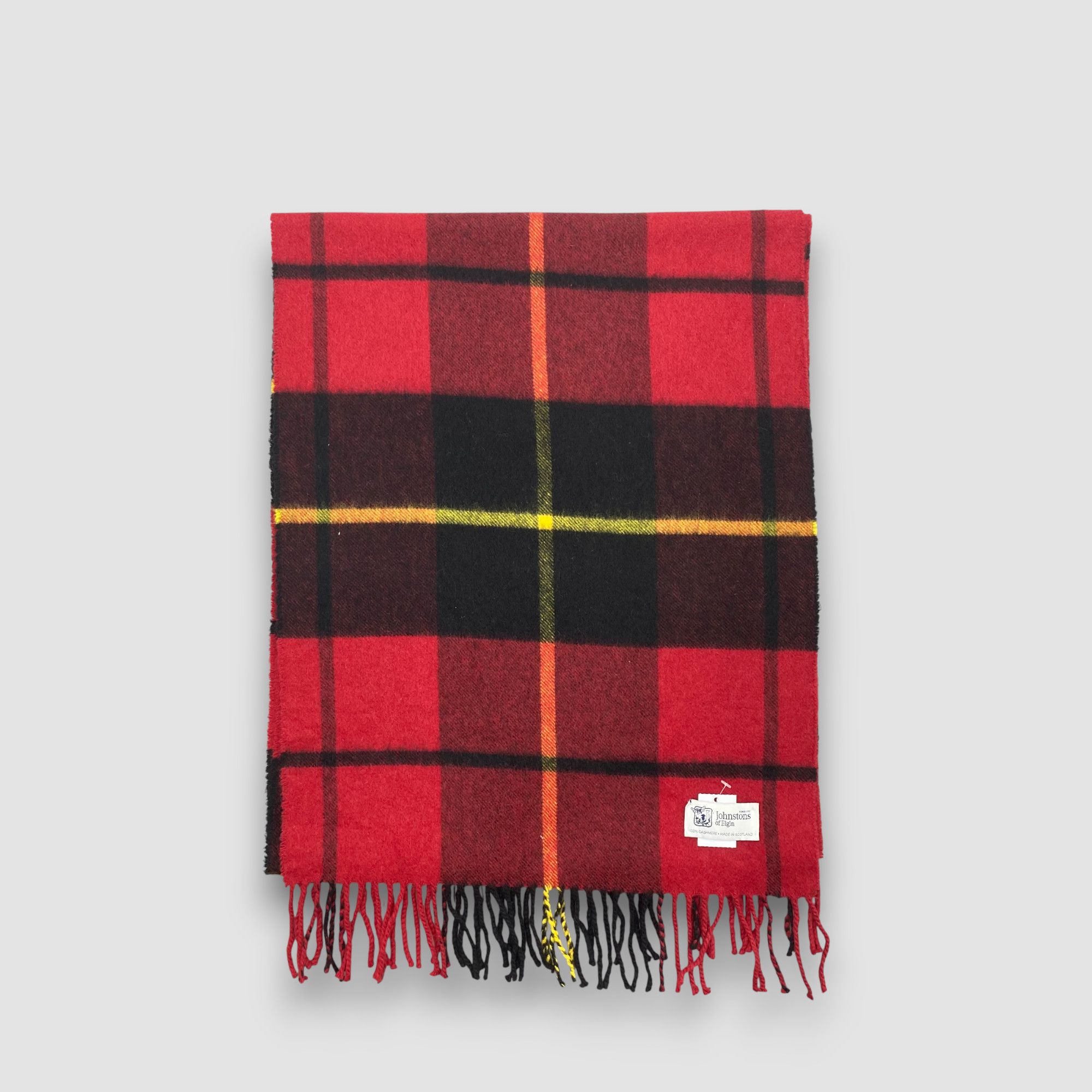 Johnstons Of Elgin Vintage Johnstons of Elgin Scarf Muffler Wool Plaid Scarves Size ONE SIZE - 2 Thumbnail