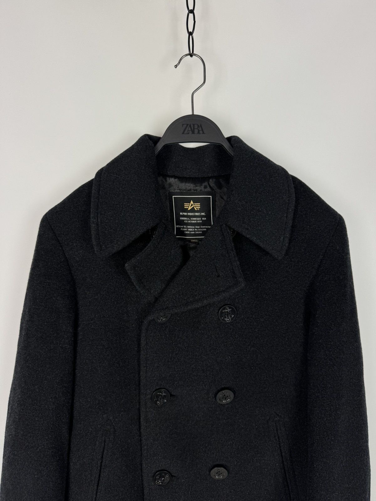 Alpha Industries Alpha Industries Wool Blend Pea Coat Jacket Size US S / EU 44-46 / 1 - 5 Thumbnail