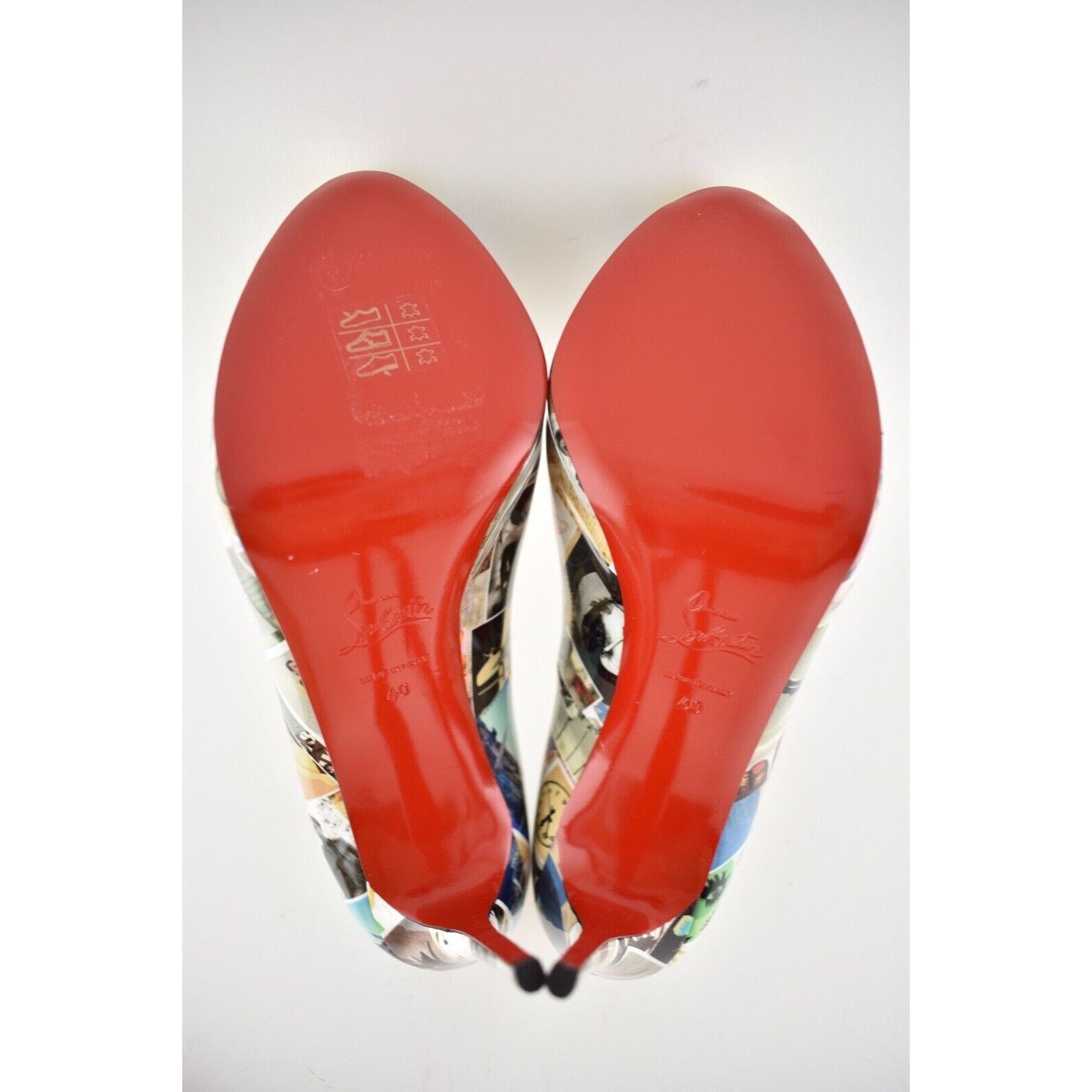 Christian Louboutin New Very Prive 120 Patent Collage Multi Gold Heel Pump 40 Size US 10 / IT 40 - 11 Thumbnail