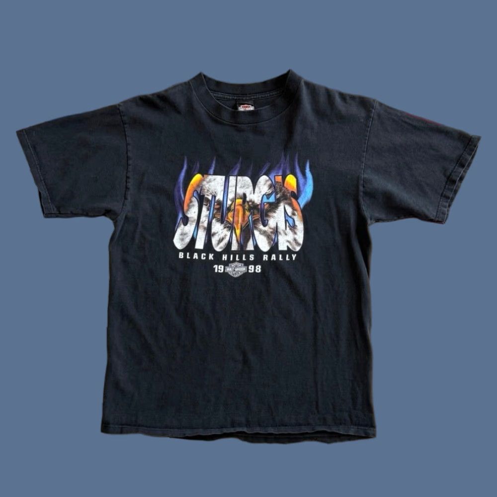Harley Davidson VINTAGE Harley Davidson Sturgis 1998 Biker T-Shirt Size L Adult Mens Black Short Sleeve 90s Motorcycle Grunge Size US L / EU 52-54 / 3 - 1 Thumbnail