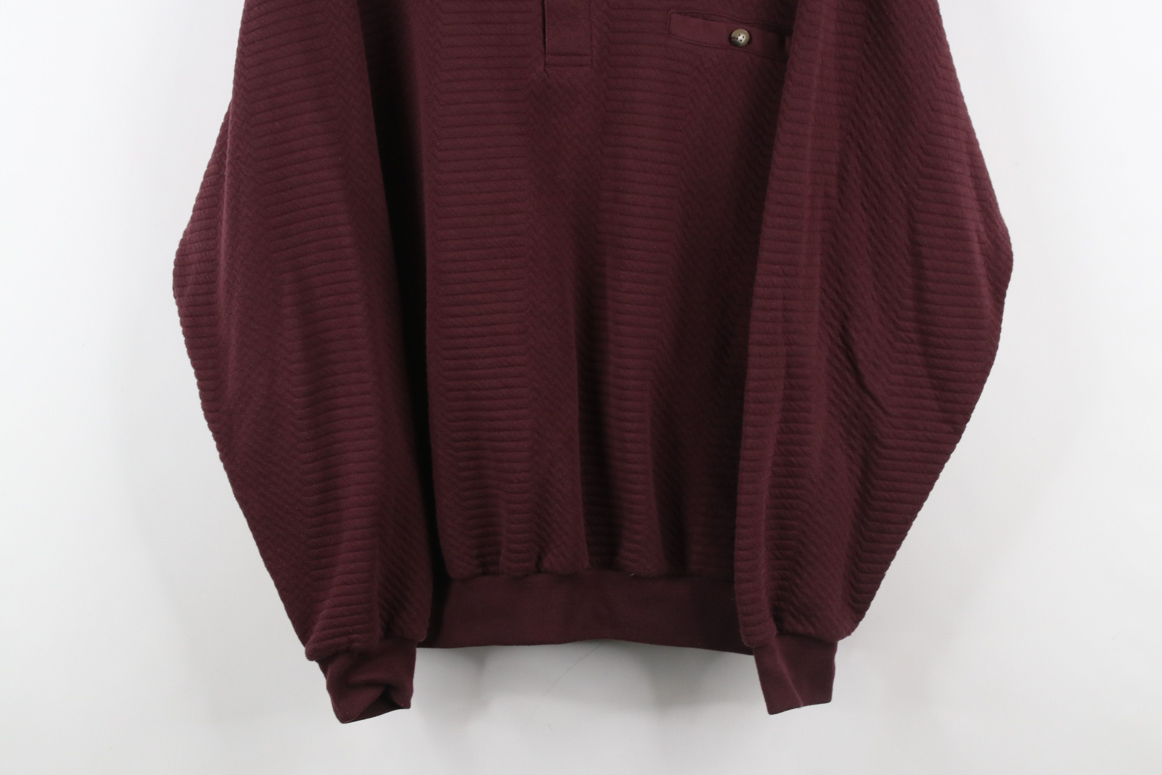 Vintage Vintage 90s Streetwear Textured Collared Long Sleeve Polo Size US XL / EU 56 / 4 - 3 Thumbnail