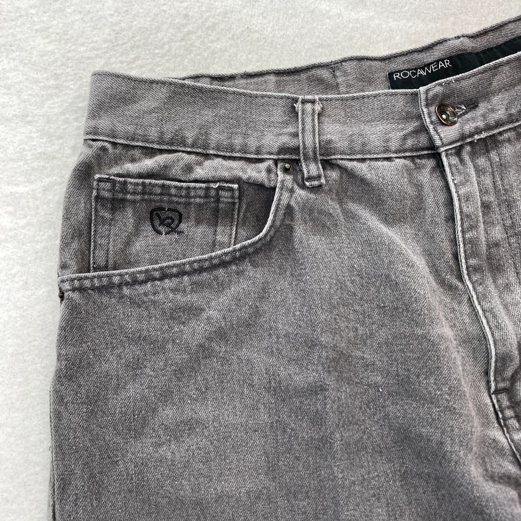 Rocawear Rocawear Jeans Mens 38x30 Classic Fit Gray Straight Leg Hip Hop Y2K Mid Rise Jeans Size US 38 / EU 54 - 3 Thumbnail
