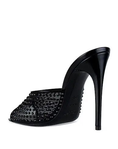 Saint Laurent Paris o1b1hav110325 742450 Blonde Mules In Rhinestone Mesh Size US 8 / IT 38 - 3 Thumbnail