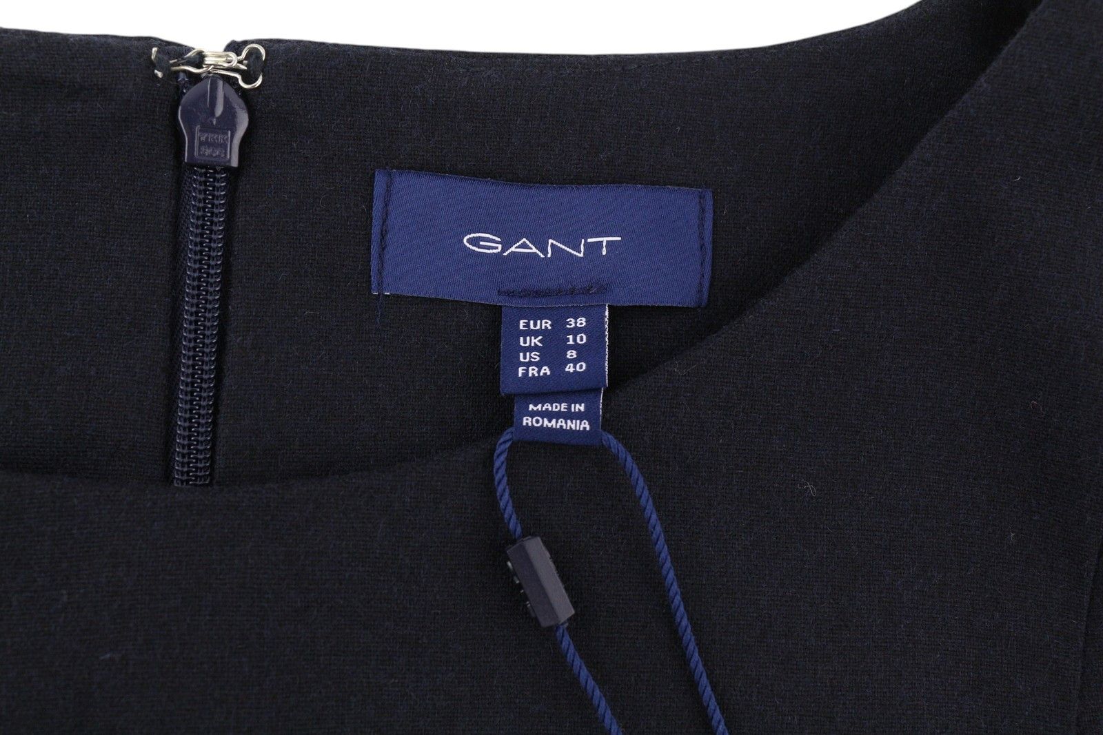 Gant FLANNEL FLARE EU38 Blue Wool Blend Mini Dress 84959 Size M / US 6-8 / IT 42-44 - 12 Thumbnail