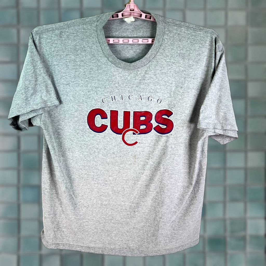 Lee VINTAGE Lee Chicago Cubs T-Shirt Mens 2XL Gray Graphic Print Crew Neck 90s Sports Size US XXL / EU 58 / 5 - 1 Thumbnail
