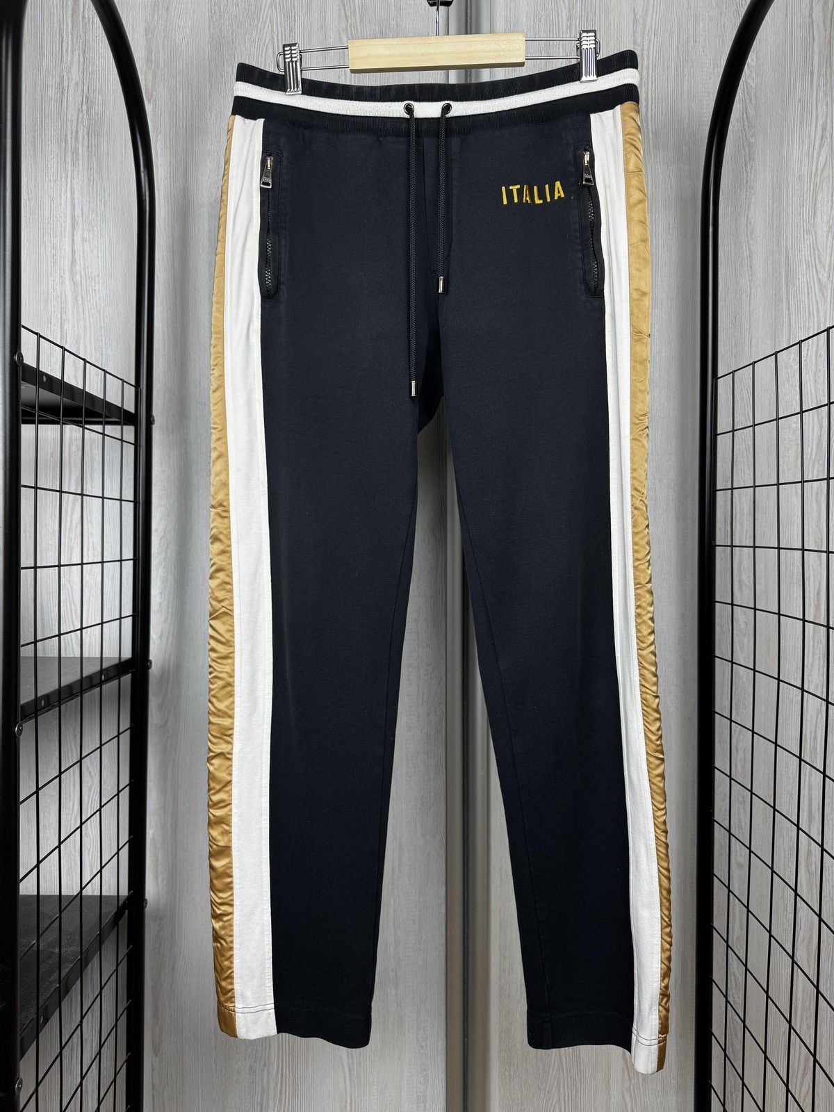 Dolce & Gabbana Dolce & Gabbana Italia Black White Stripes Sweat Track pants Size US 32 / EU 48 - 2 Thumbnail